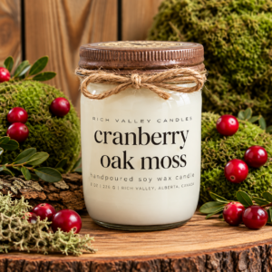 Cranberry Oak Moss Rustic Candle