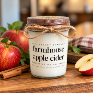 Farmhouse Apple Cider Candle Still Life