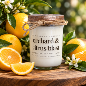 Orchard Citrus Candle Still Life