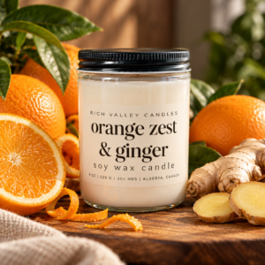 orange zest and ginger