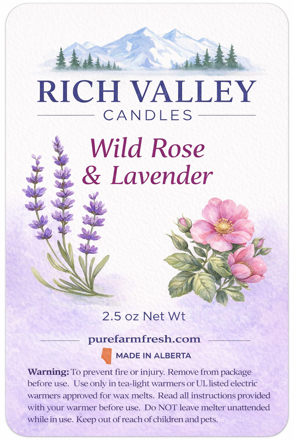 wild rose and lavendar